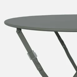 Folding metal bistro garden table Ø60cm, seats 2