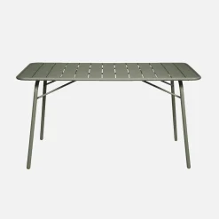 Folding metal garden table + 6 chairs