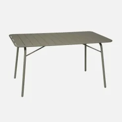 Folding metal garden table + 6 chairs