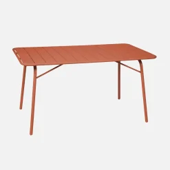 Folding metal garden table + 6 chairs