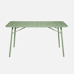 Folding metal garden table + 6 chairs