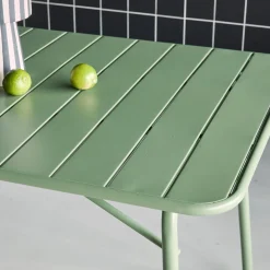 Folding metal garden table + 6 chairs