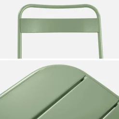 Folding metal garden table + 6 chairs