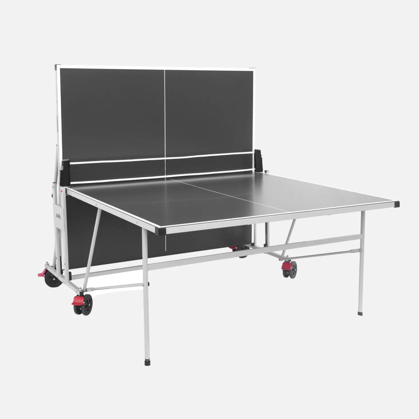 Folding outdoor table tennis table with 4 bats and 6 balls