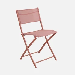 Folding steel garden table + 4 chairs