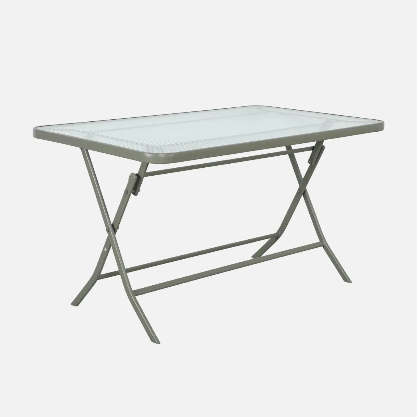 Folding steel garden table + 4 chairs