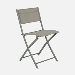 Folding steel garden table + 4 chairs
