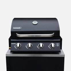 Free-standing 4-burner gas barbecue