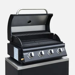 Free-standing 4-burner gas barbecue