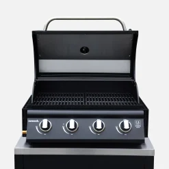 Free-standing 4-burner gas barbecue