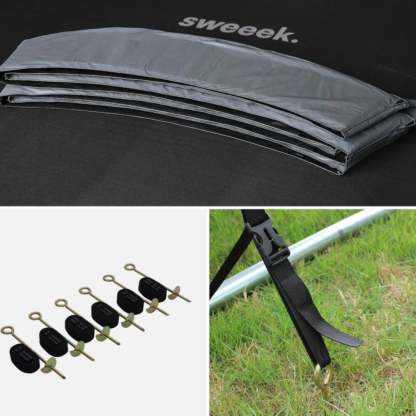 14ft trampoline with inner safety net and accessories kit