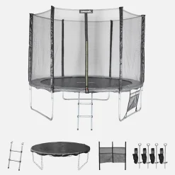 10ft trampoline with safety net and accessories kit
