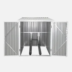 Galvanized steel bike shelter with anchoring kit - 2 bikes