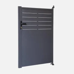 Galvanized Steel Garden Gate with Lock and Handle