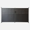 Galvanized Steel Garden Gate 2 Doors with Lock and Handle