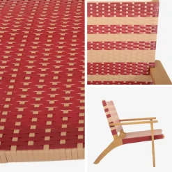 Garden armchair acacia wood and resin
