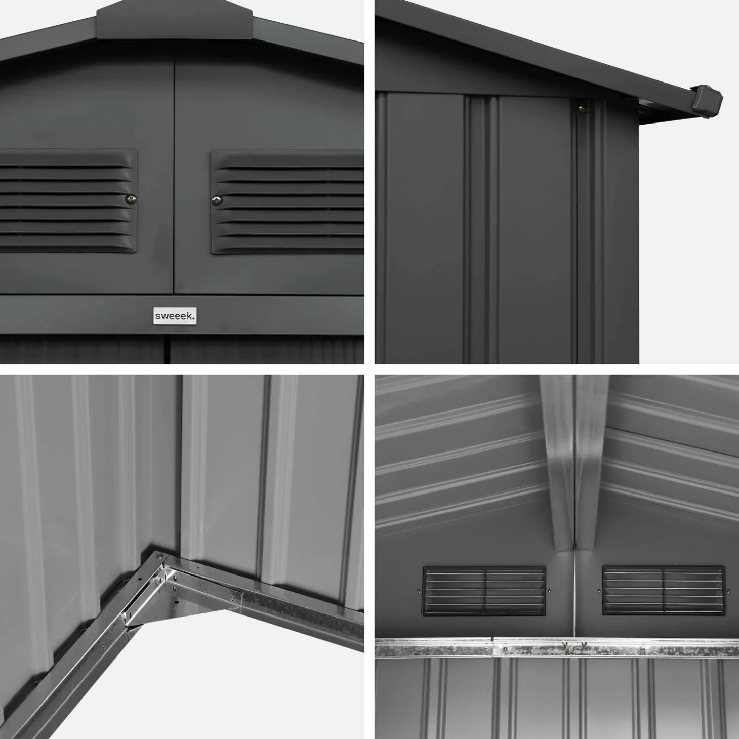 Garden shelter 2.71m² with anchor kit