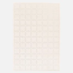 Graphic pattern indoor rug cream
