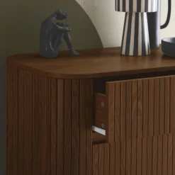 Grooved decor chest 4 drawers