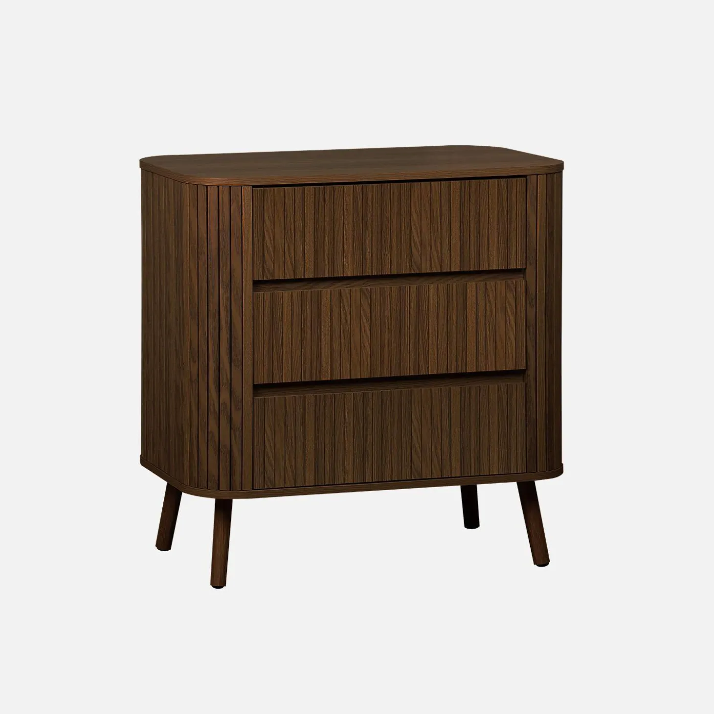 Grooved decor dresser 3 drawers