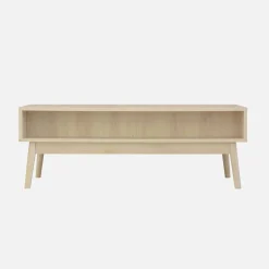Grooved wood detail coffee table