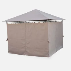 Heavy duty 3x3m gazebo with curtains