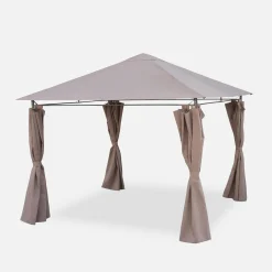 Heavy duty 3x3m gazebo with curtains