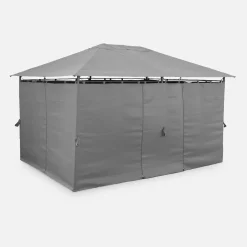 Heavy duty 3x4m gazebo with curtains