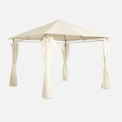 Heavy duty 3x3m gazebo with curtains