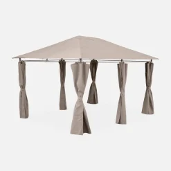 Heavy duty 3x4m gazebo with curtains