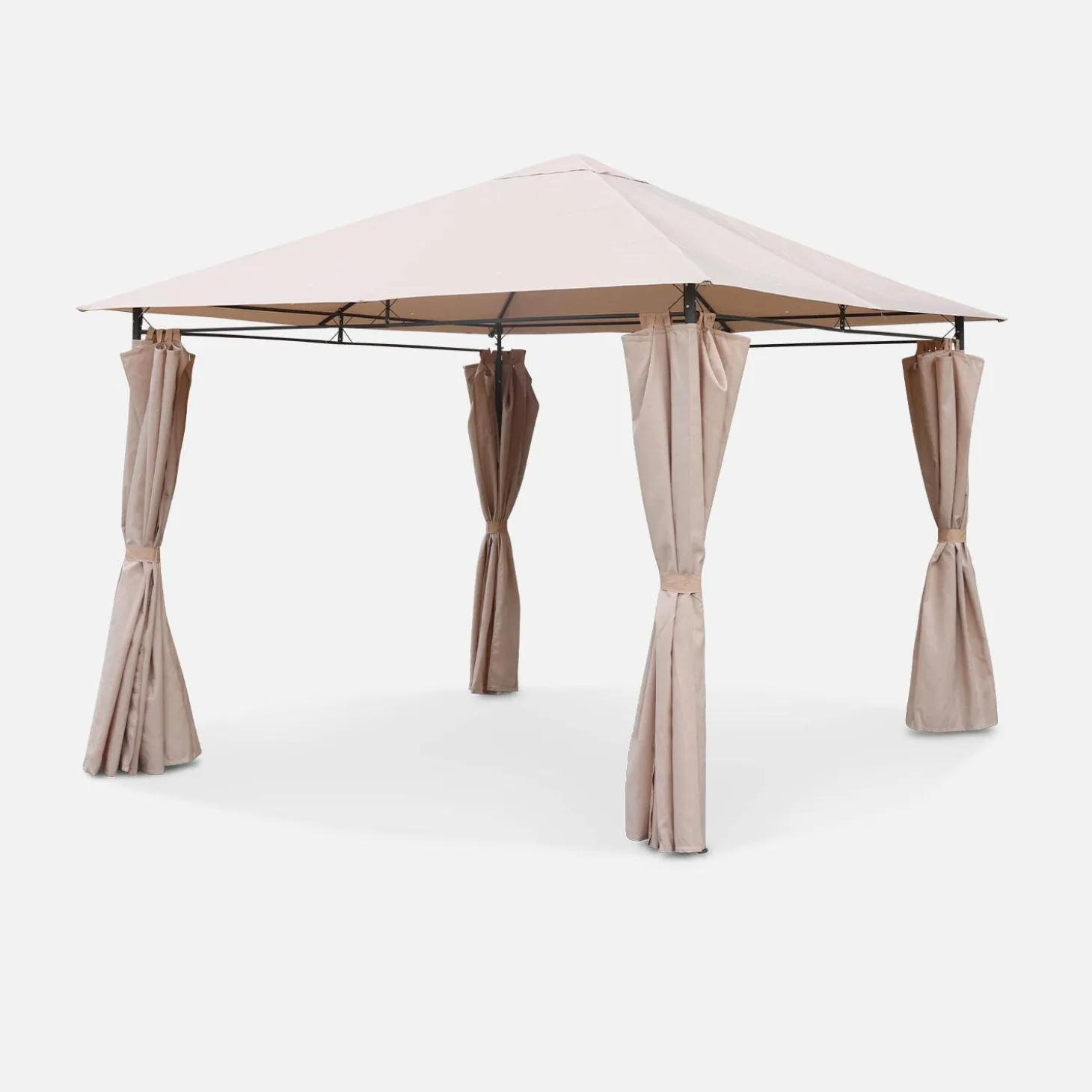 Heavy duty 3x3m gazebo with curtains