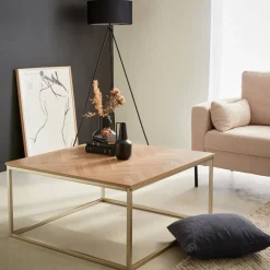 Herringbone square coffee table