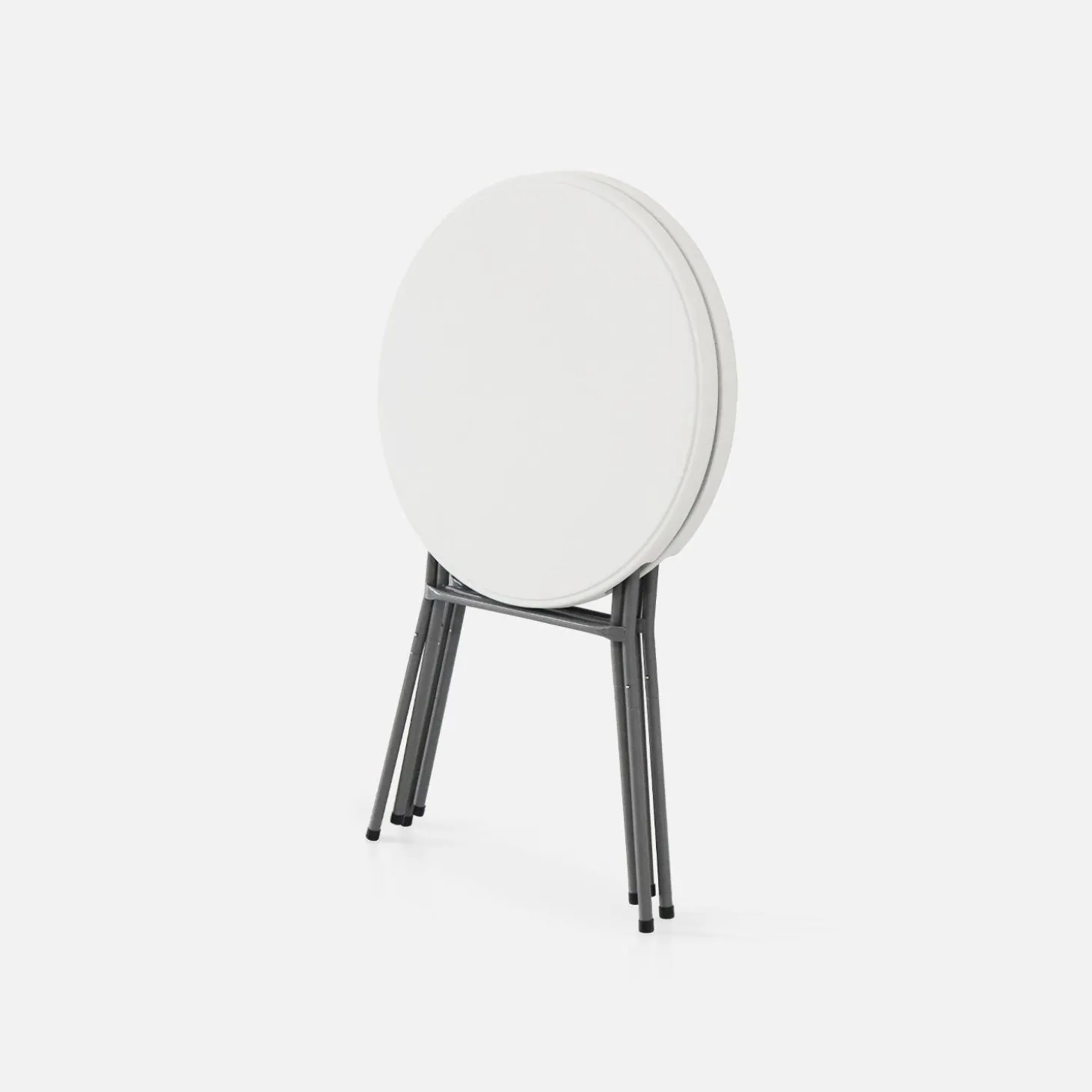 High reception high table, steel folding table (set of 4)