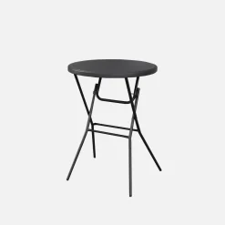 High reception high table, steel folding table (set of 4)