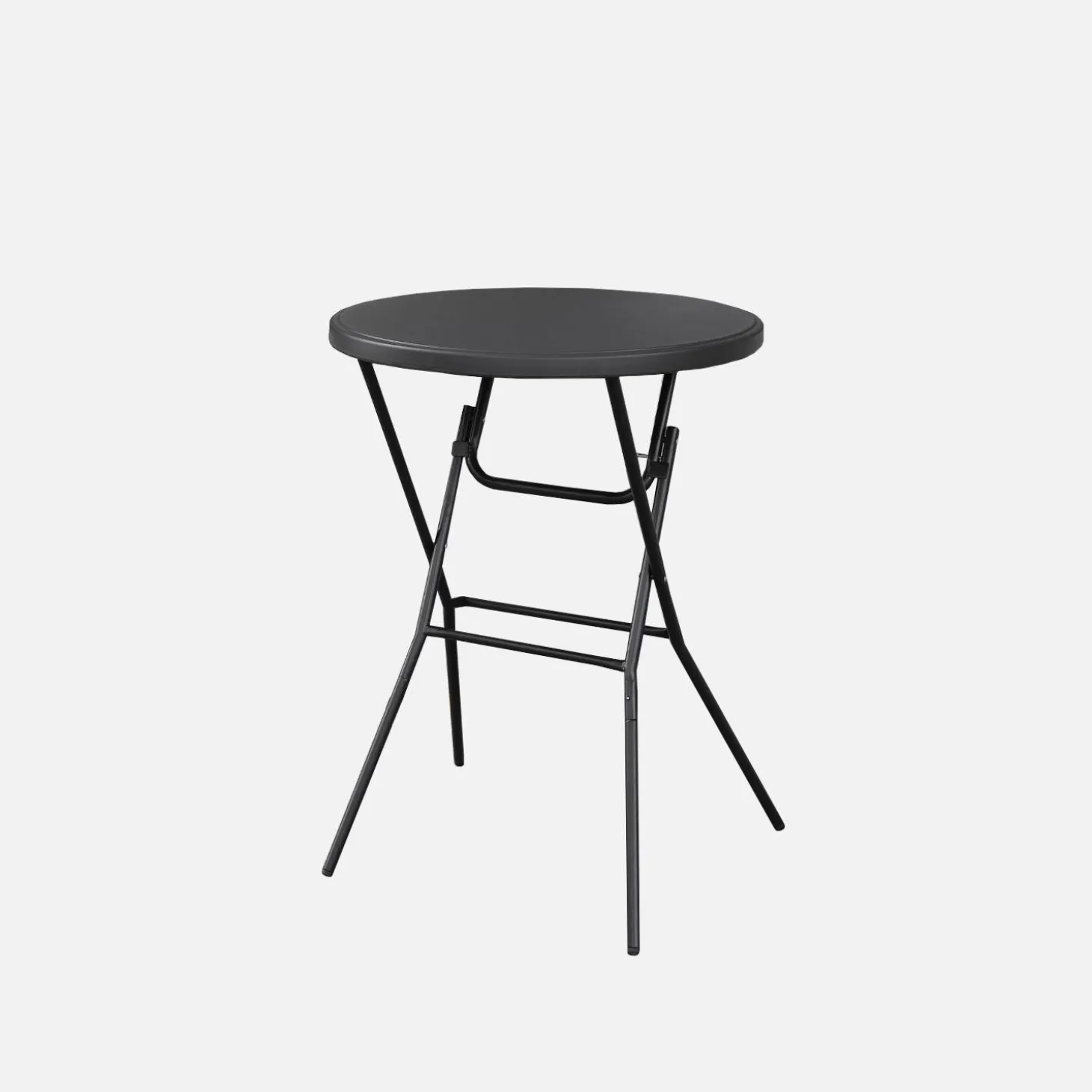 High reception high table, steel folding table (set of 4)