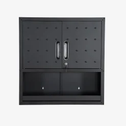 High storage cabinet for garages with shelf
