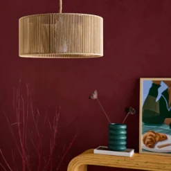 Indoor hemp pendant light, Ø 40cm