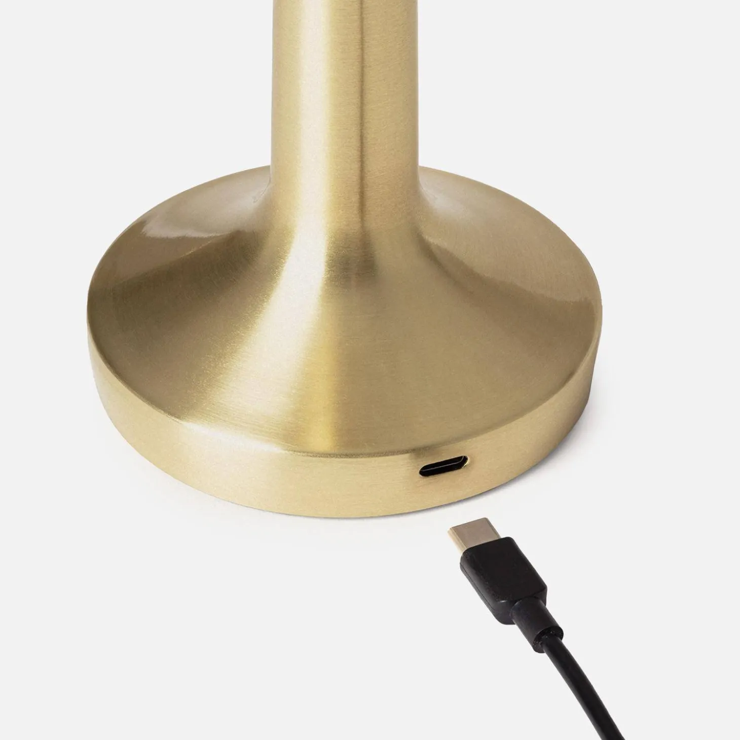 Indoor LED table lamp in gold metal Ø9cm