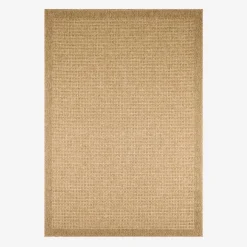 Indoor/outdoor beige rug with jute hessian effect