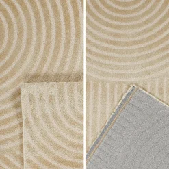 Indoor rug with beige arches pattern