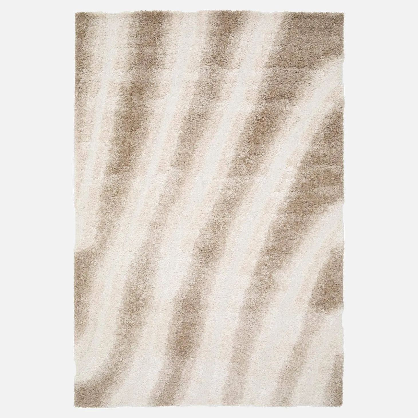 Indoor rug with beige striped pattern