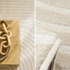 Indoor rug with cream arches pattern
