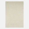 Indoor rug with graphic arch pattern, cream