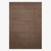 Indoor rug with mocha arches pattern