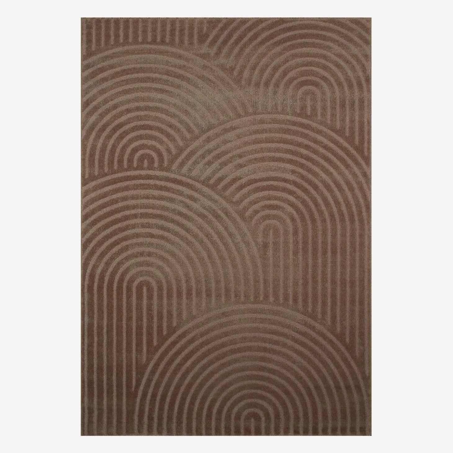 Indoor rug with mocha arches pattern