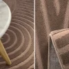 Indoor rug with mocha arches pattern