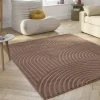Indoor rug with mocha arches pattern