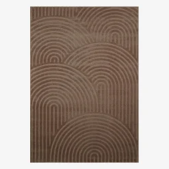 Indoor rug with mocha arches pattern