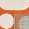 Indoor rug with modern pattern, orange