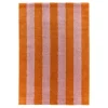 Indoor rug with orange and pink stripes